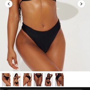 Maui Mix And Match Mid Rise Cheeky Bikini Bottom - Black